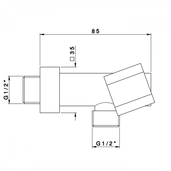Nicolazzi Doccia Держатель для лейки с подключением, хром