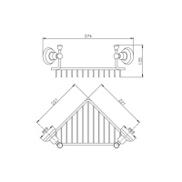 Nicolazzi Onice Полочка-решетка, подвесной, цвет: хром