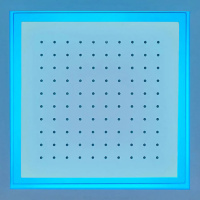 Antonio Lupi Душевая система Meteo 35 x 35 x 11 см, цвет: белый, с подсветкой