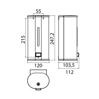 EMCO System2 Дозатор жидкого мыла, 800мл, подвесной, цвет: хром