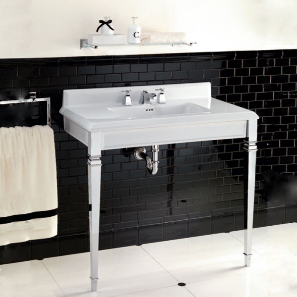 Devon&Devon Premiere Декоративная структура 92х52.5см., с раковиной на 1 отв., цвет: хром/белая керамика