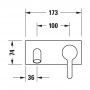 Duravit C.1 Смеситель для раковины, встраиваемый,  излив 174мм, цвет: хром