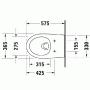 Duravit Architec Унитаз подвесной 57.5x36.5см, безободковый, с вертикальным смывом, вкл. крепление Durafix, цвет: белый