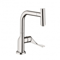 Axor Citterio Смеситель для кухни, однорычажный, на 1 отв, с выдвижным душем, излив: 219мм, цвет: под сталь