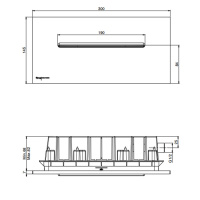 Carlo Frattini Wellness Каскад встраиваемый в стену, нержавеющая сталь, цвет: хром