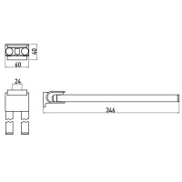 EMCO System2 Двойной повортоный держатель для полотенец, 34.6см, подвесной, цвет: хром