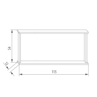 EBAN Mina Зеркало 115x12x54см, с полкой и LED-подсветкой, цвет: pergamon