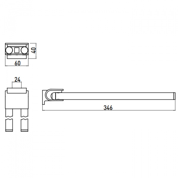 EMCO System2 Двойной повортоный держатель для полотенец, 34.6см, подвесной, цвет: хром
