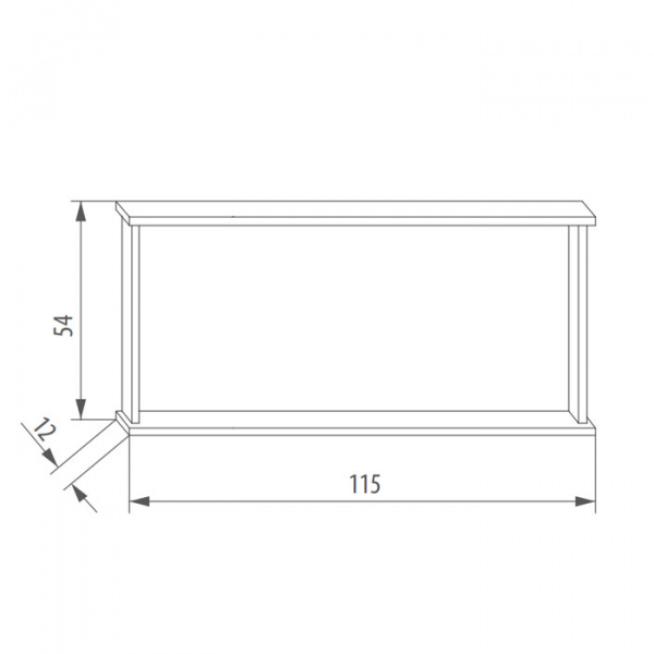 EBAN Mina Зеркало 115x12x54см, с полкой и LED-подсветкой, цвет: pergamon