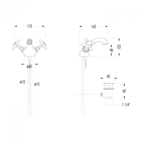 Devon&Devon Austin Смеситель для раковины, цвет: золото