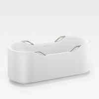 Armani Roca Baia Ванна отдельностоящая 180х80х64см с 4 ручками с сливным отверстием, мат-л: Surfex