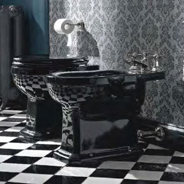 Sbordoni Neoclassica Биде напольное 59х36см, цвет: черный