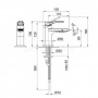 Fantini AL/23 Смеситель для биде, 1 отв., излив: 110 мм, цвет: хром