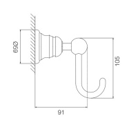 Fima Carlo Frattini Victory Крючок подвесной, хром