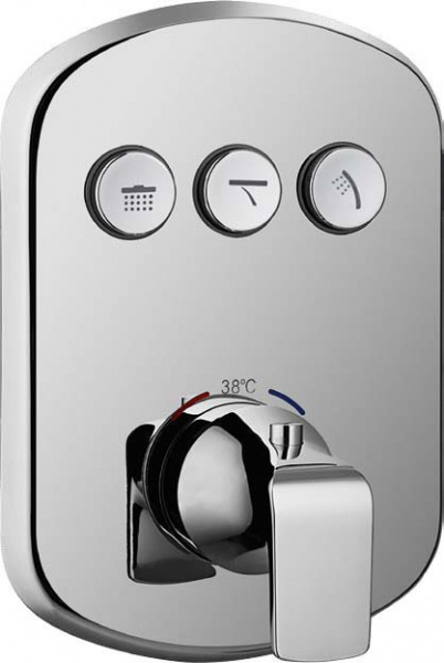 Встраиваемый термостатический трехпозиционный смеситель для душа CEZARES GLOBO-F-VDIM3-TB-01