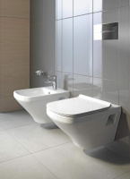 Duravit DuraStyle Биде подвесное с перел., с 1 отв. под смес., вкл. крепление Durafix, 37x54см,