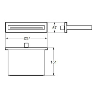 Armani Roca Island Каскадный излив, 237х151х57мм, настенный монтаж, цвет: хром