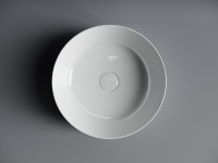 Умывальник чаша накладная круглая Element 370*370*110мм Ceramica Nova белый CN6020