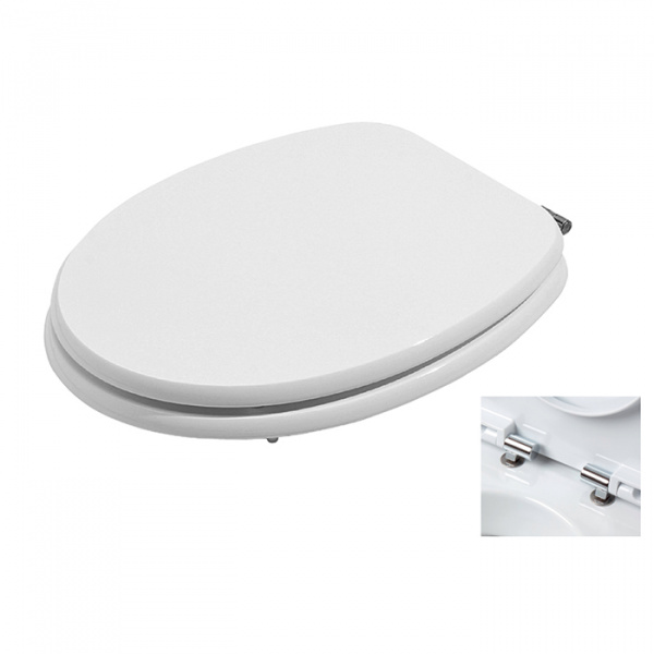 AZZURRA CHARME сиденье для унитаза, с микролифтом, цвет: белый/хром