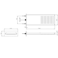 Bossini Manhattan Верхний душ 50х20см, настенный, цвет: хром