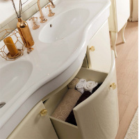 Sbordoni Комплект мебели Sirmione наполный 150см, с дв. раковиной керам.й , цвет белый ,  c 3 отв. под смеситель, ручки 0A, цвет: Avorio