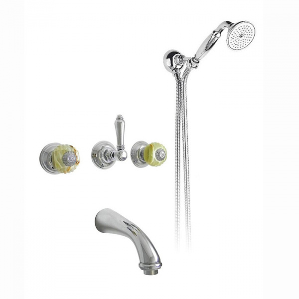 Nicolazzi Onice Смеситель для ванны с изливом из стены встраиваемый, цвет: хром