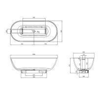 Burgbad Crono Ванна отдельностоящая 180x80x57.5 см, овальная