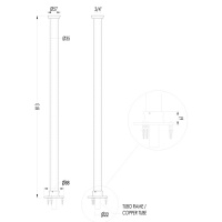 Devon&Devon White Rose Ножки напольные, цвет: золото