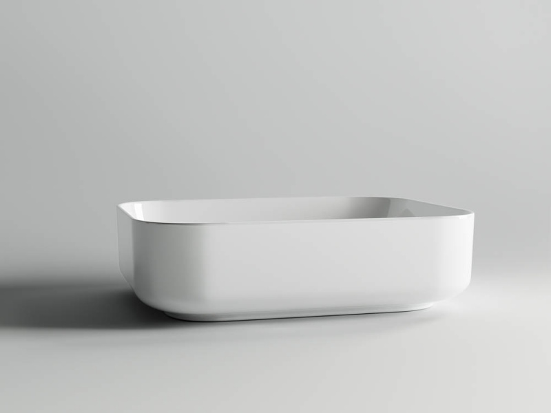 Умывальник чаша накладная прямоугольная Element 500*390*130мм Ceramica Nova белый CN6011