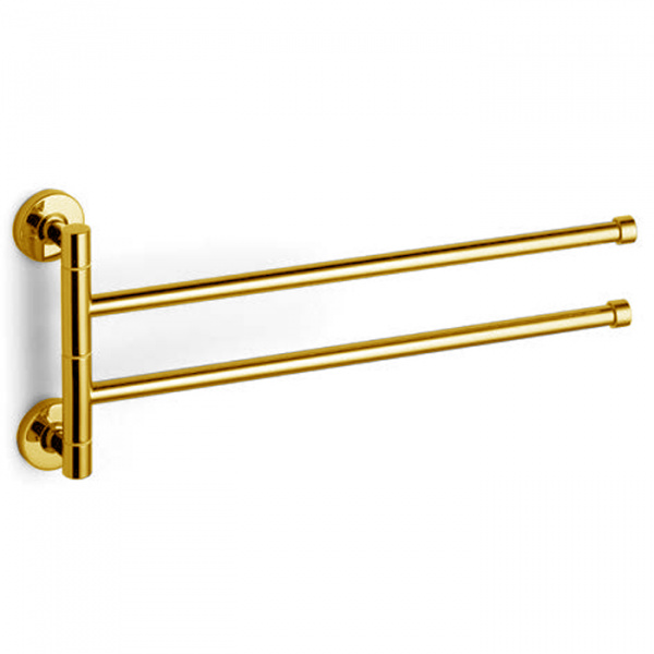 Bertocci Cinquecento Полотенцедержатель двойной, поворотный 37 см, подвесной, цвет: золото матовое