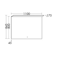 Burgbad Yso Зеркало с подсветкой 110x84.5 см, сенсорный выкл.