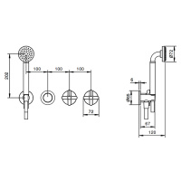 Fantini Icona Classic Смеситель для ванны/душа, встроенный, цвет: хром