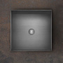 Gessi 316 Раковина 40x40 см, без отв., для установки на столешницу, без перелива, нержавеющая сталь, цвет: Steel Brushed