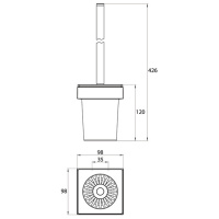 EMCO Liaison Ерш напольный, матовое стекло, цвет: хром