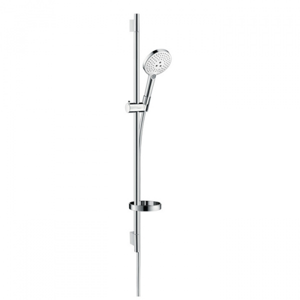Hansgrohe Raindance Select S Душевой набор: штанга 90см., ручной душ 120, 3jet (Rain, RainAir, WhirlAir), EcoSmart, мыльница, шланг, цвет: белый/хром
