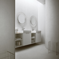 Laufen Kartell Зеркало круглое d=78см, настенное, без подсветки, цвет: прозрачный кристал