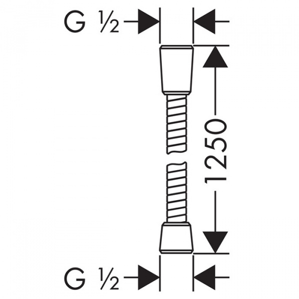 Hansgrohe sensoflex Душевой шланг, 125см цвет: хром