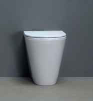 AZZURRA FORMA Унитаз приставной 54х37х43см слив универсальный, антигрязевое покрытие, с креплением, цвет: белый