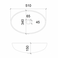 Раковина накладная стеклянная ABBER Glas AK2304 прозрачная