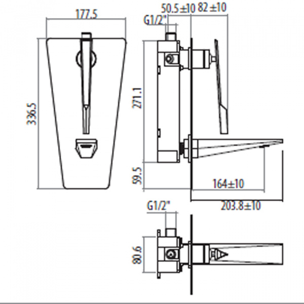 Gattoni Fly Смеситель всртаиваемый на коробке вертикальный для раковины однорычажный, цвет: хром