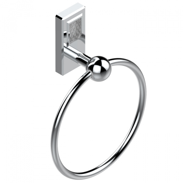THG Métropolis cristal clair Полотенцедержатель - кольцо 18см., подвесной, цвет: хром/прозрачный хрусталь