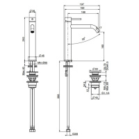Carlo Frattini Spillo Up Смеситель на раковину XS, цвет: хром