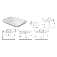 Duravit PuraVida Раковина 70 см, без отв., накладная, цвет: белый