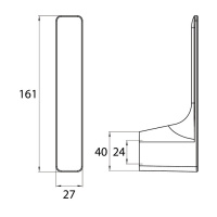 Emco Art Запасной держатель т/б, вертикальный, подвесной, цвет: хром