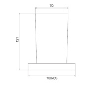 Carlo Frattini Quadra Стакан стеклянный с держателем, настольный, цвет: чёрный матовый