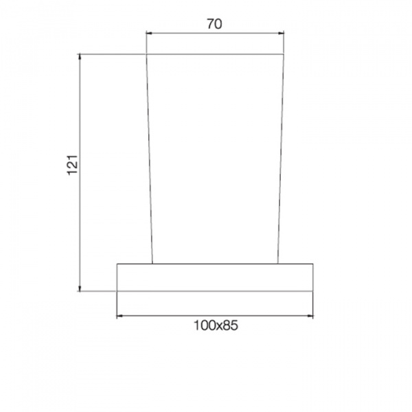 Carlo Frattini Quadra Стакан стеклянный с держателем, настольный, цвет: чёрный матовый