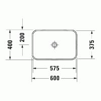 Duravit Happy D.2 Plus Раковина 60х40 см, без отв., накладная, цвет: белый