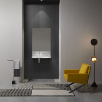 Antonio Lupi Lavandino Раковина 72х44.5х27.5 см, 3 отв., из нержавеющей стали, со смесителем и самотечным донным клапаном, цвет: Stainless steel 316/L