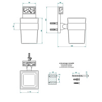 THG Ginkgo Стакан, подвесной, цвет: золото/хрусталь