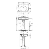 SIMAS Lante 70 Раковина 70х54х13 см, 1 отв., цвет: белый